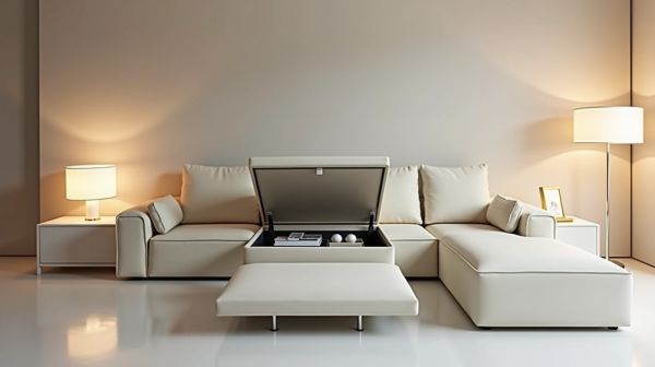 Optimisez votre salon avec un bout de canapé avec rangement